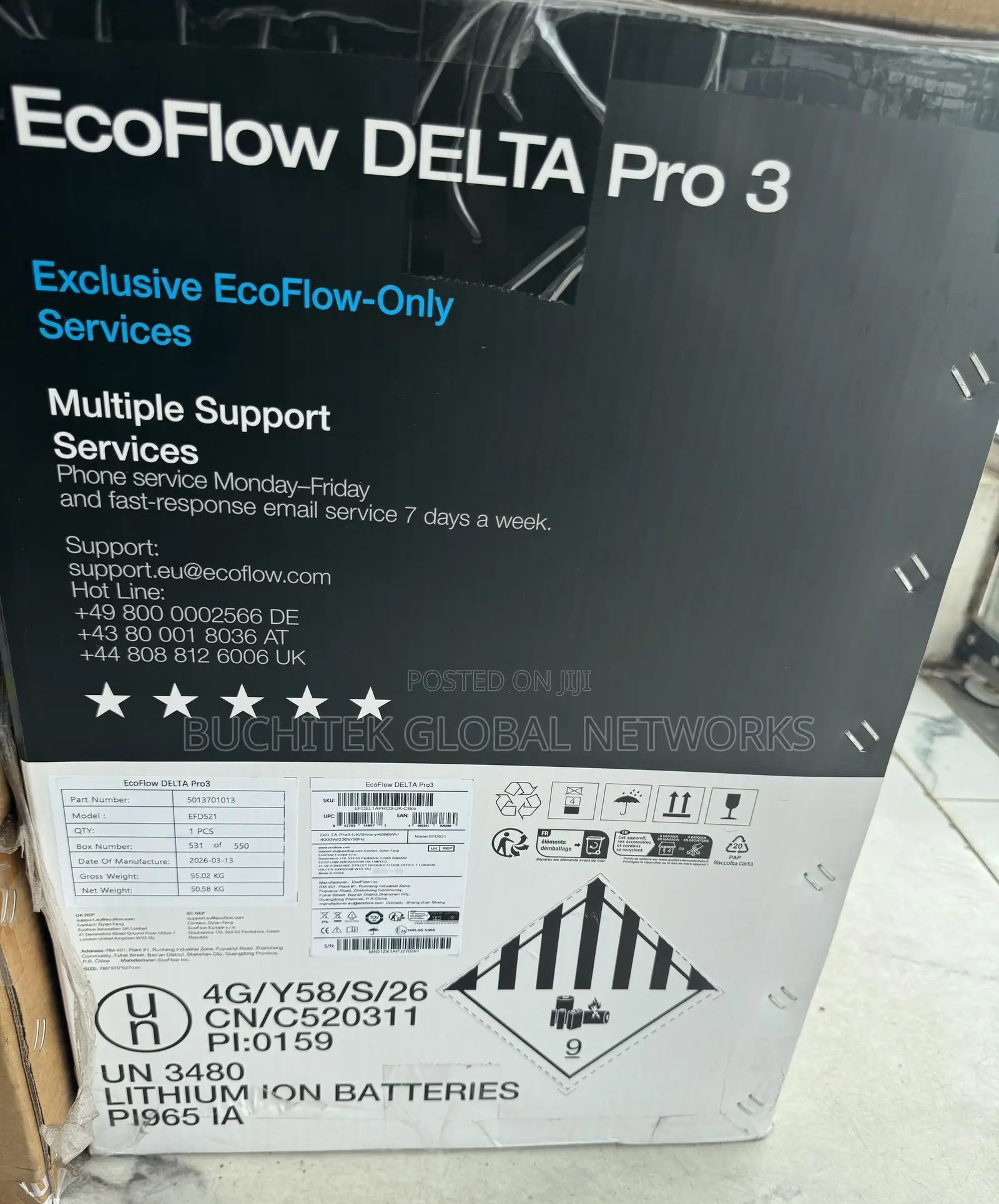 Ecoflow Delta Pro 3 Power Station 4000watts 4096wh 230v 50hz