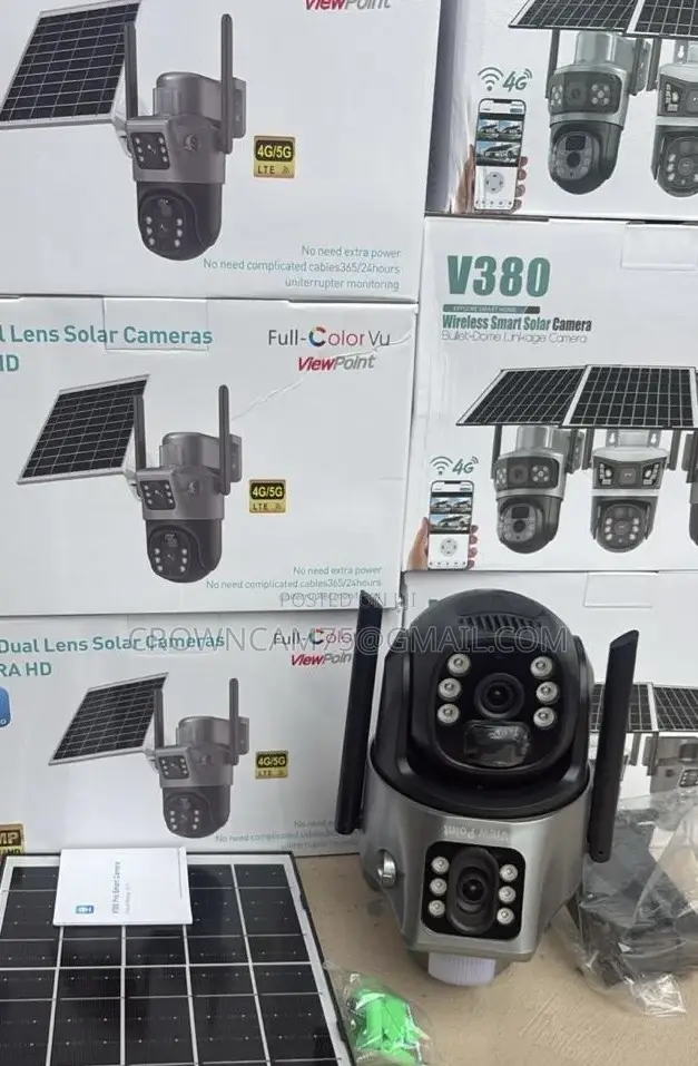 PTZ 4g Solar Dual Lens CCTV Camera-Wireless Outdoor With Night Vision