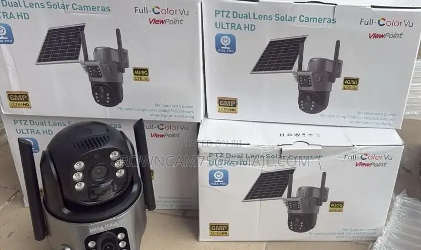 View Point 4g Solar CCTV Camera – PTZ – Night Vision – Motion Alert