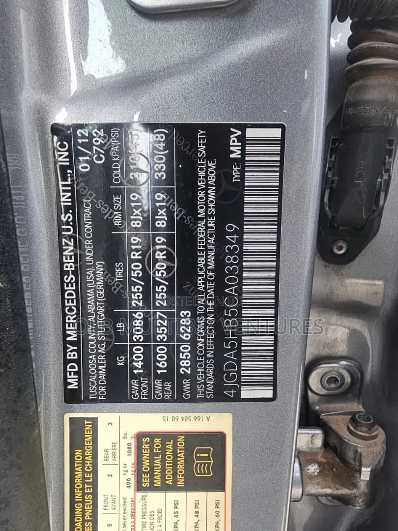 Mercedes-Benz M Class ML 350 4Matic 2012 Silver