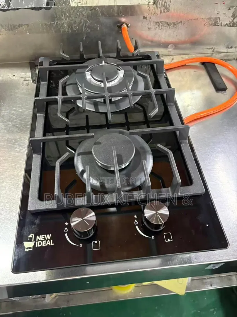 Brand New New Ideal 2-Burner Built-in Gas Hob - Tempered Glass