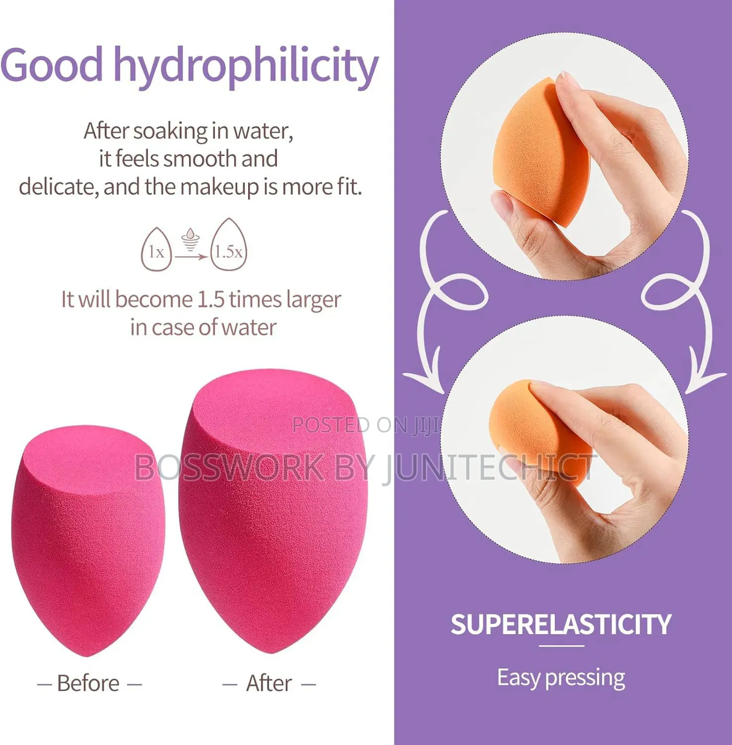 Makeup Sponge Powder Puff Set – Beauty Blender Kit 6 Pieces