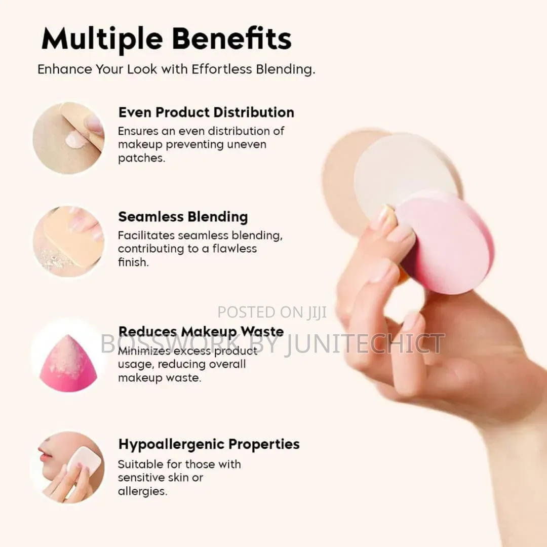 Makeup Sponge Powder Puff Set – Beauty Blender Kit 6 Pieces