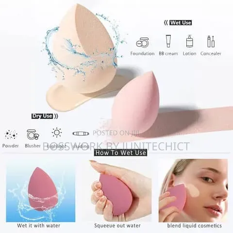 Makeup Sponge Powder Puff Set – Beauty Blender Kit 6 Pieces