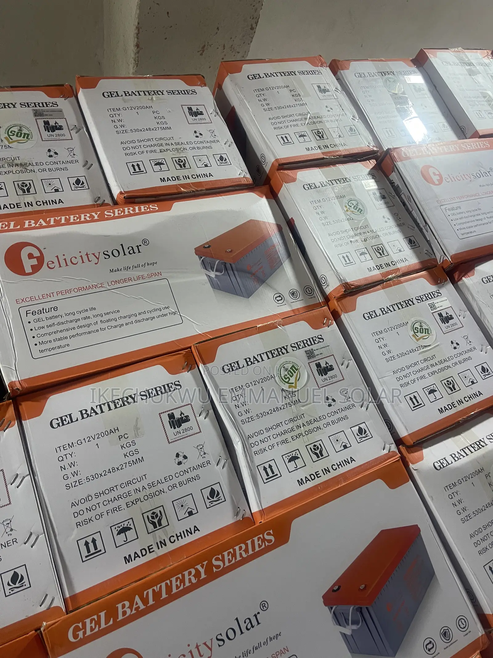 200ahs Dry Cells Battery Felicity Much Available