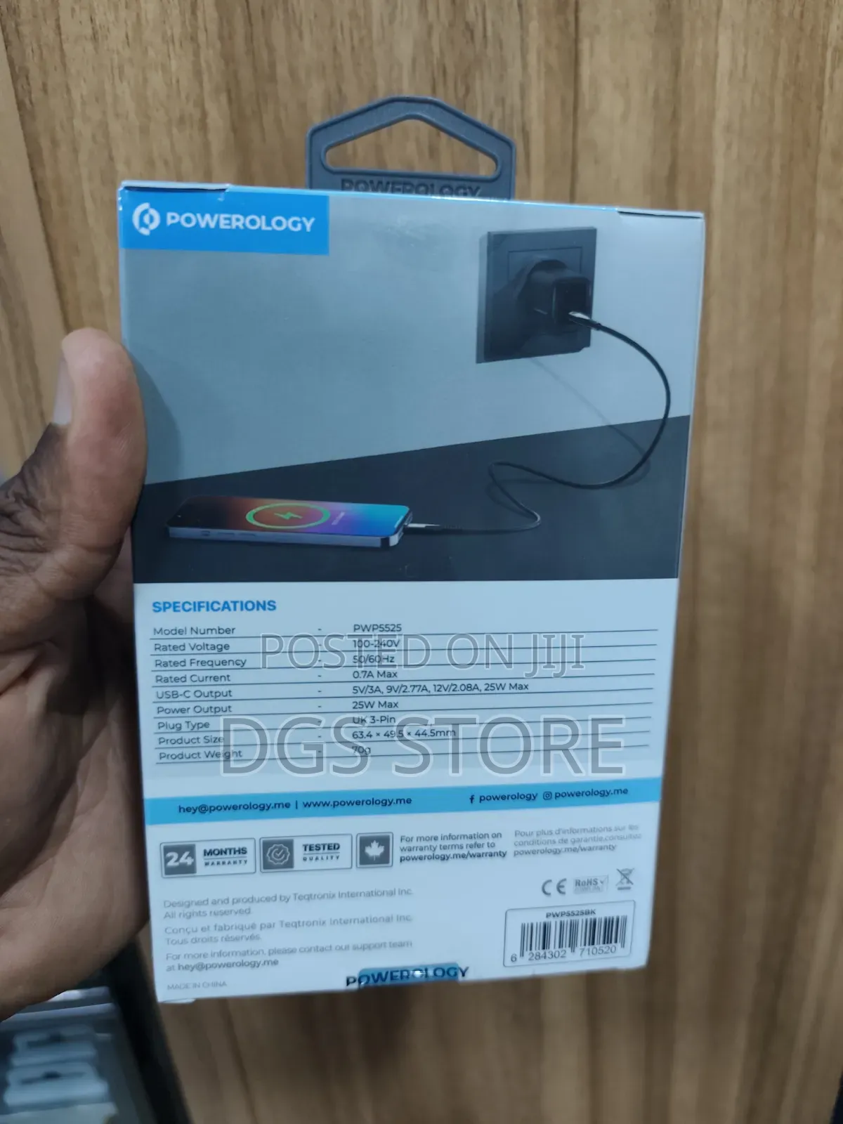 Powerology Volt -X 25w Mini Gan Wall Charger
