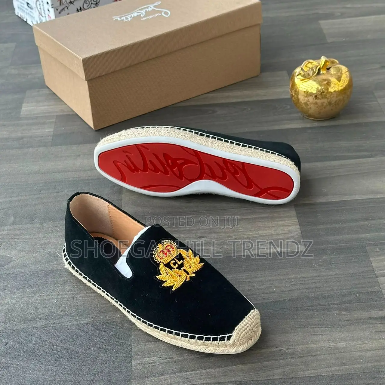 Christian Louboutin D G Espadrilles—Suede Leather |Brand New Luxury