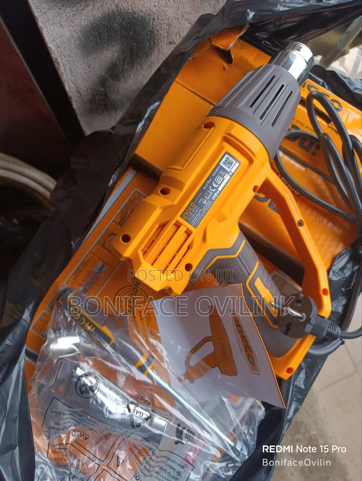 Ingco Heat Gun 550°C Max Corded 2kw