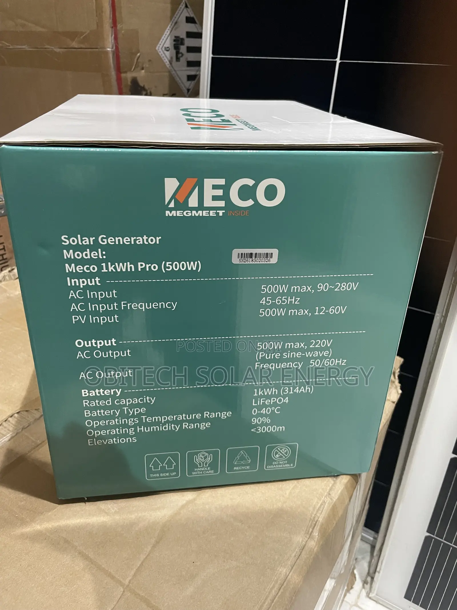 Meco 1kwh Pro Solar Generator – 500w Output | Portable Power Station