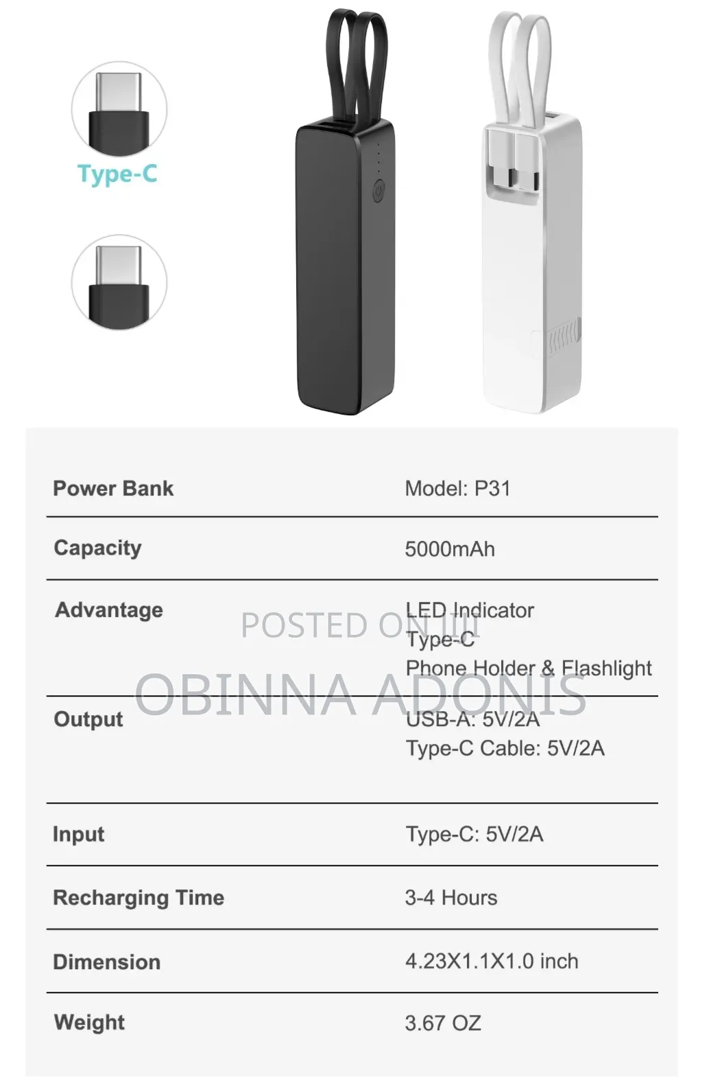 Powerbank 5000mah