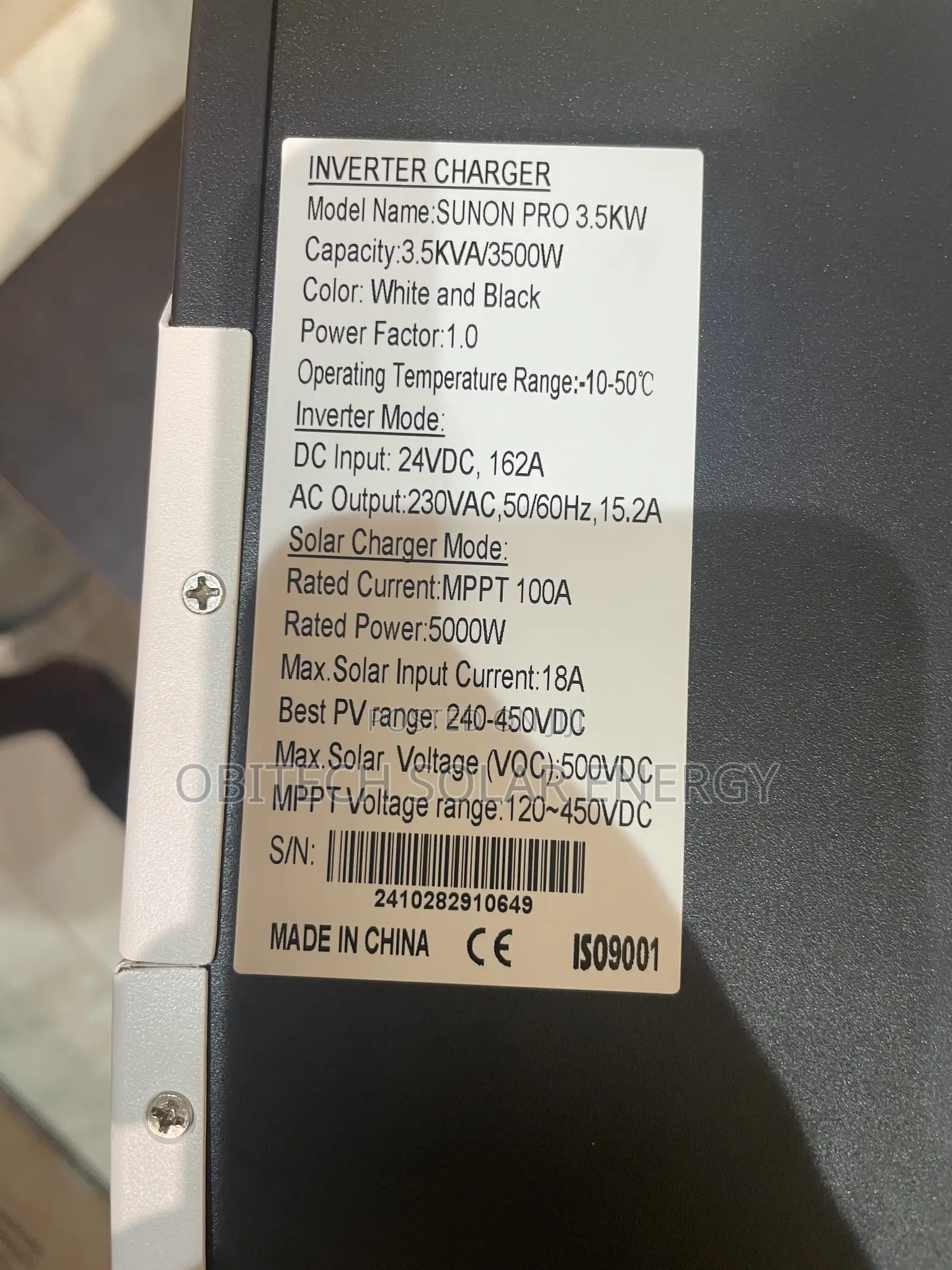 Sako 3.5kva 24v Hybrid Solar Inverter – Pure Sine Wave | Brand New