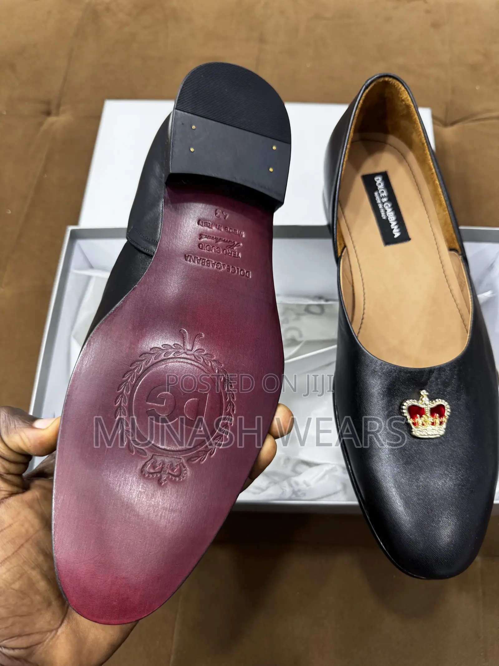 Italian Cut Dolce Gabbana Black Leather 40-46