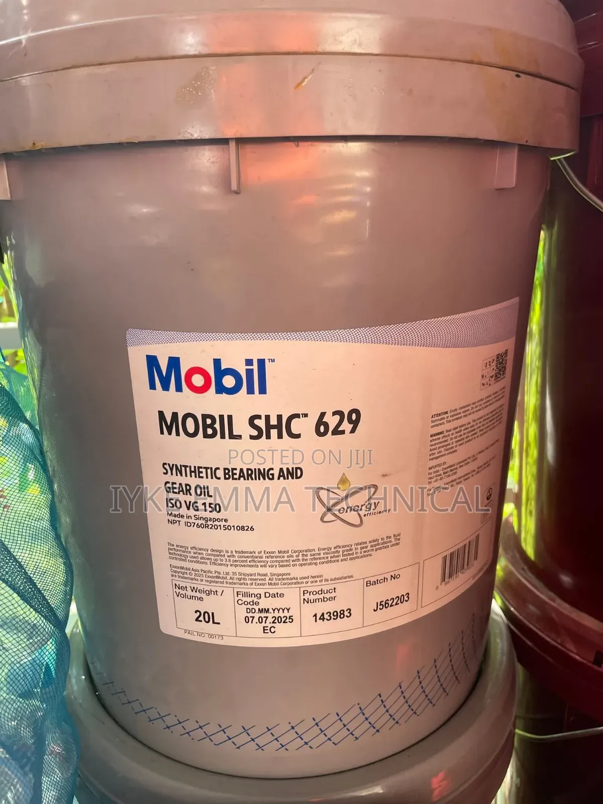 Mobil SHC 629 Synthetic Bearing and Gear Oil Iso Vg 150