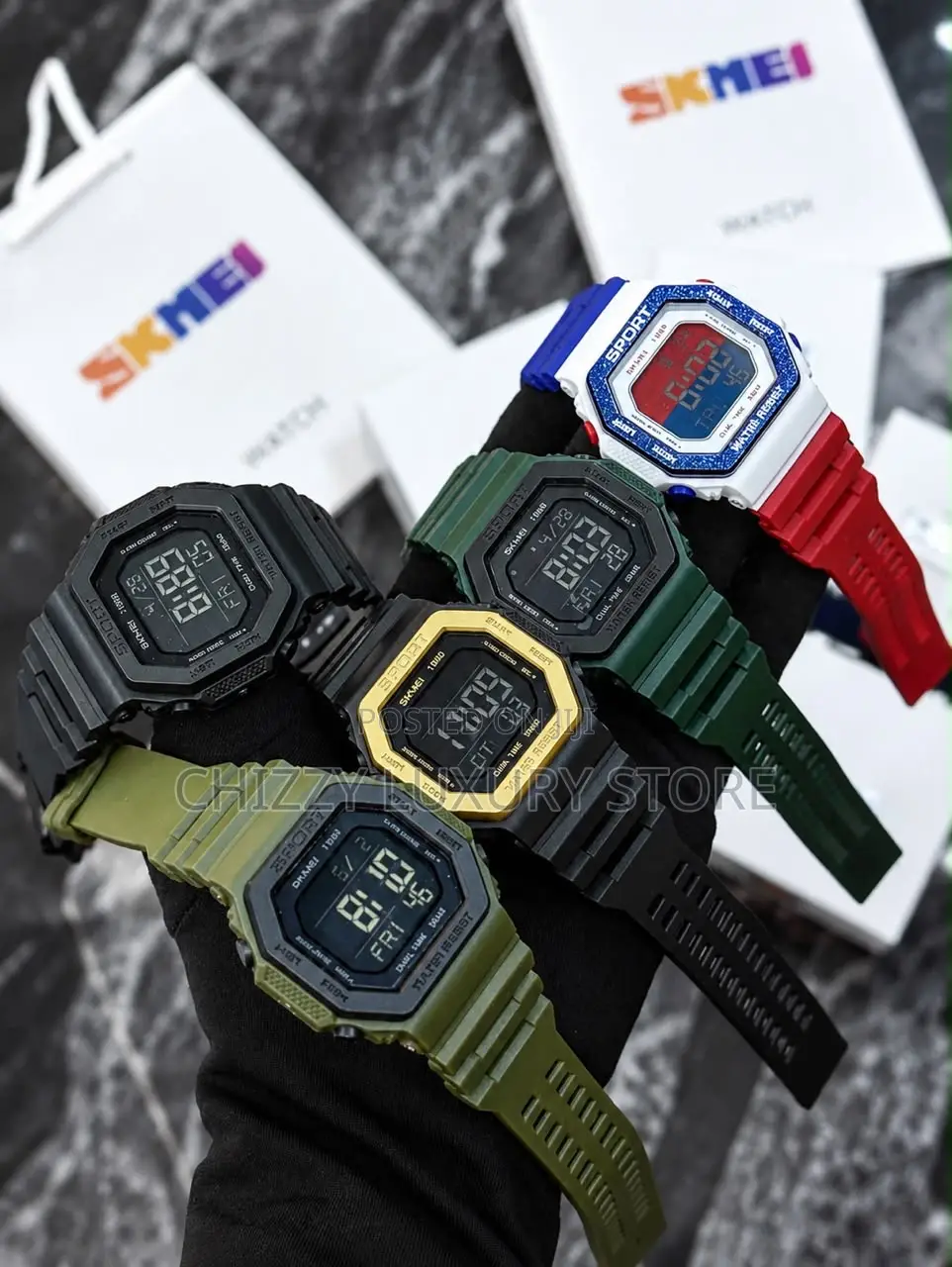 Skmei Quality Men Rubber Strap Wristwatch