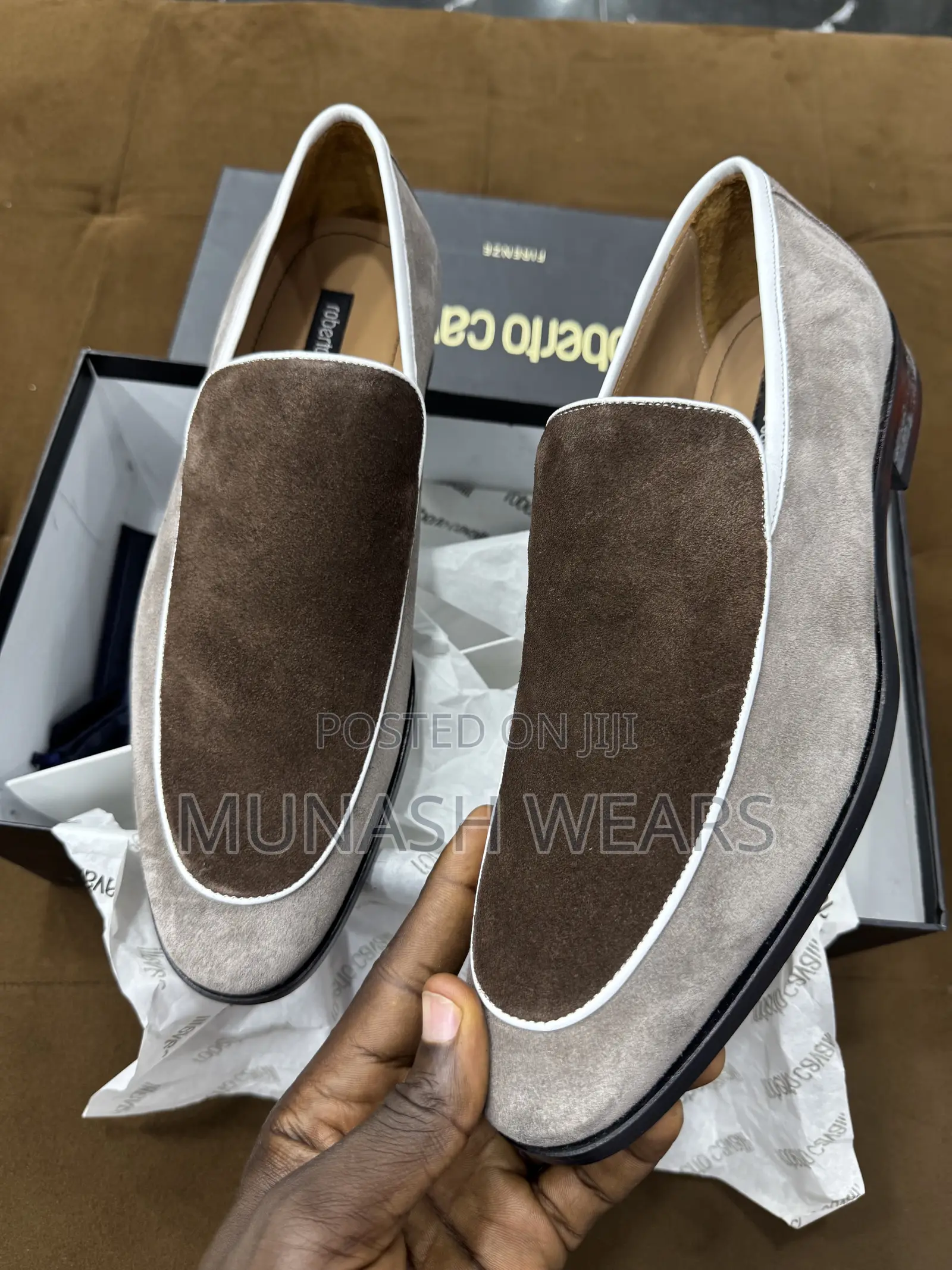 Italian Calfskin Roberto Cavali Leather Shoe 40-46 Available