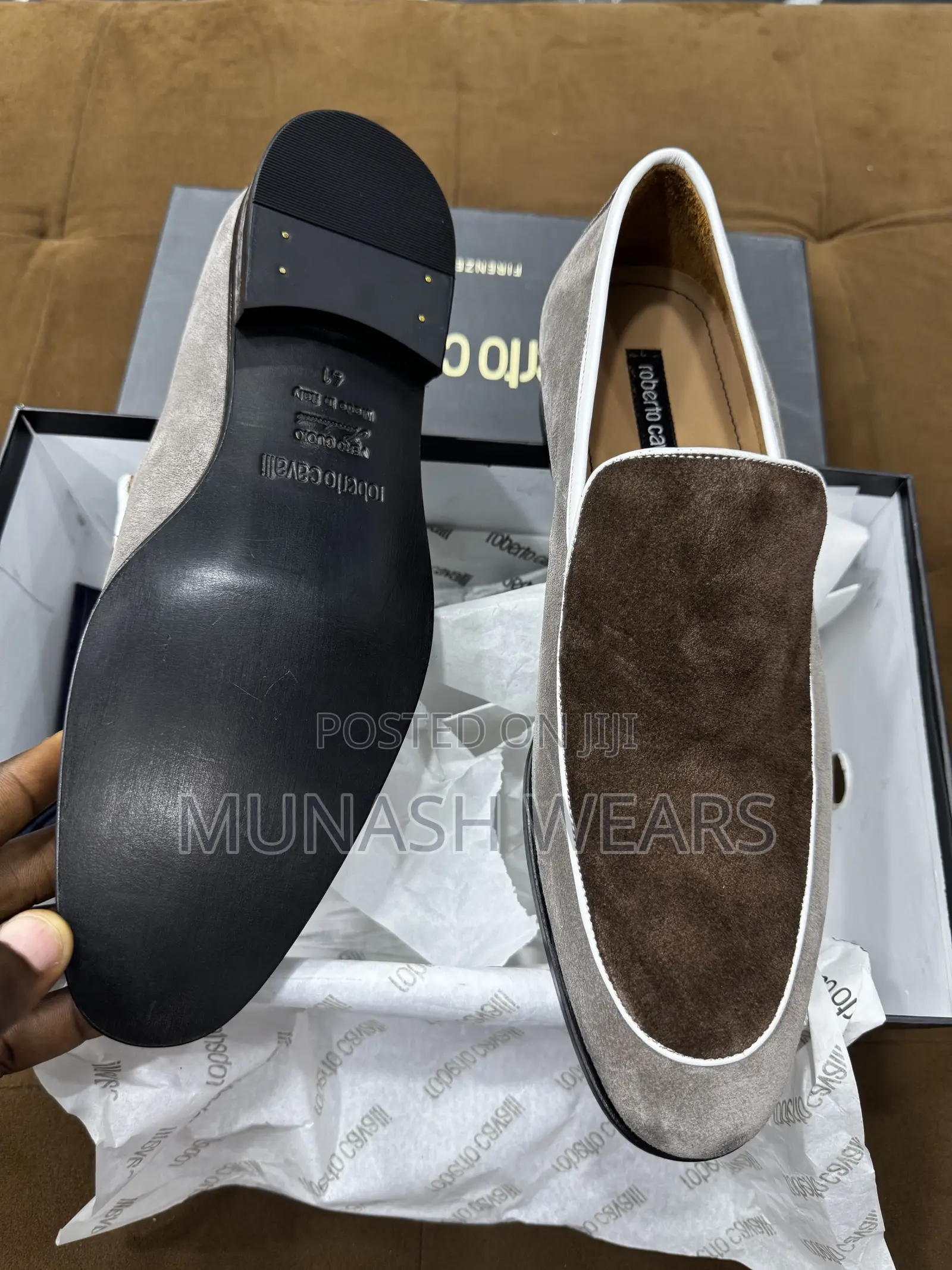Italian Calfskin Roberto Cavali Leather Shoe 40-46 Available