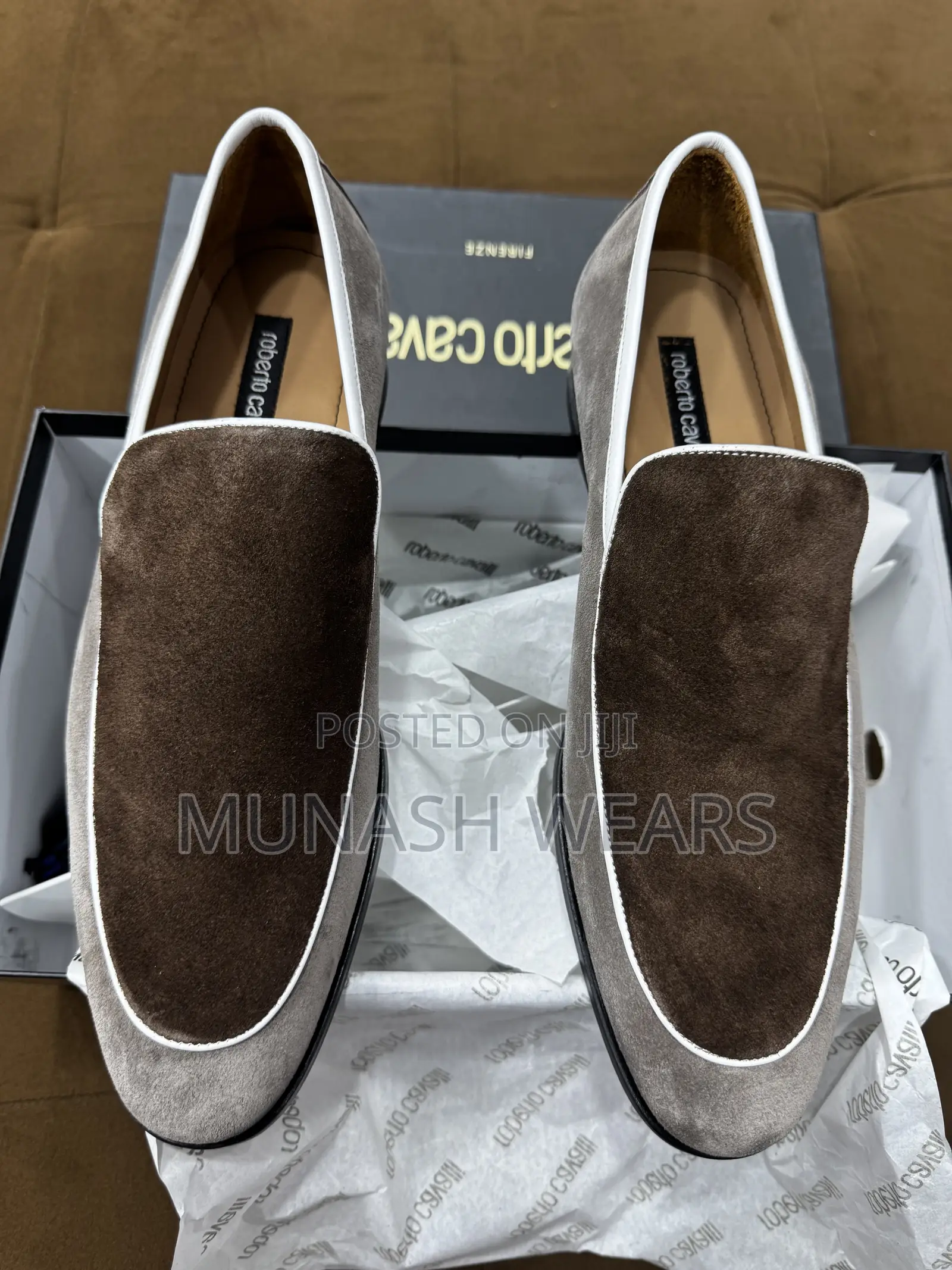 Italian Calfskin Roberto Cavali Leather Shoe 40-46 Available
