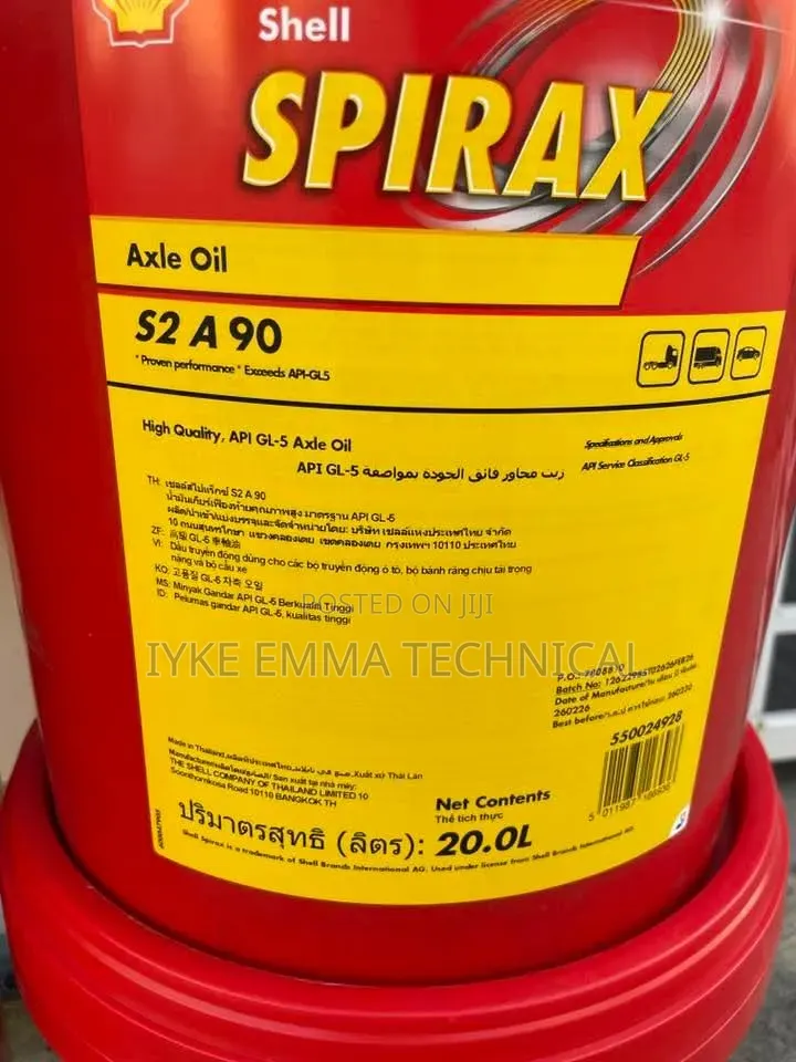 Shell Spirax S2 a 90 Axle Oil 20 LTRS