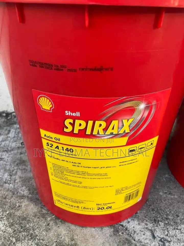 Shell Spirax S2 a 140 Axle Oil Api Gl-5 Rated Oil 20 LTRS