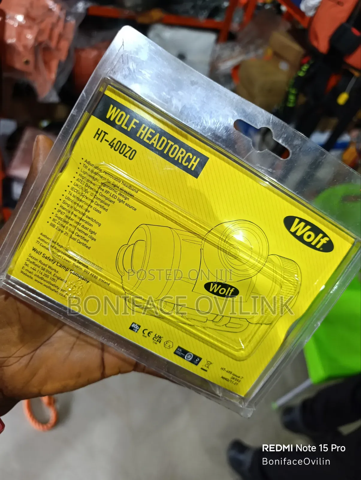 Wolf Safety Ht-400z0 Atex/Iece× Led Head Torch 120 Lm
