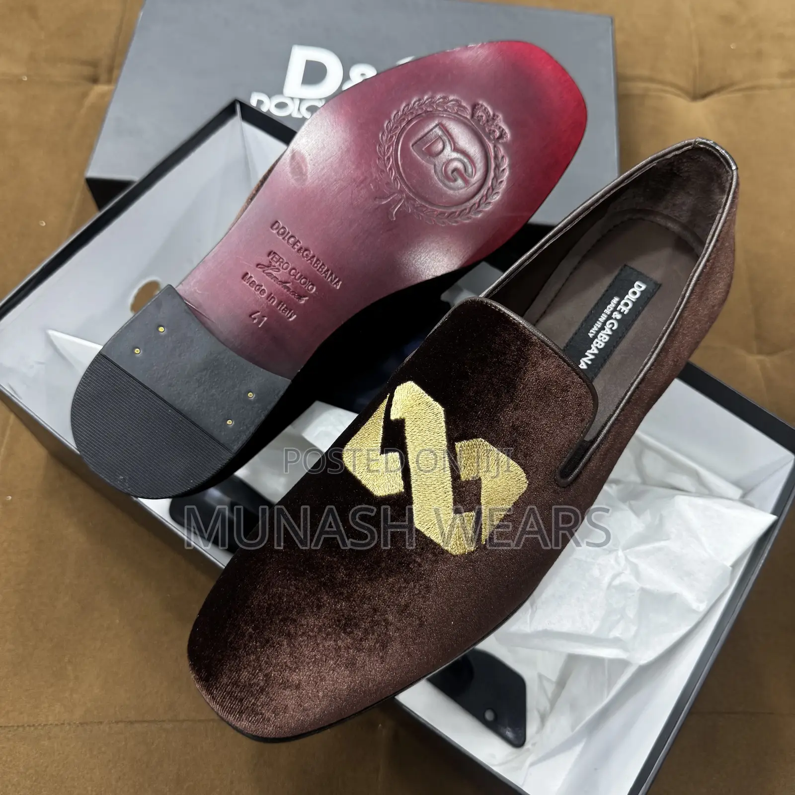 Italian Dolce Gabbana Brown Velvet 40-46 Available