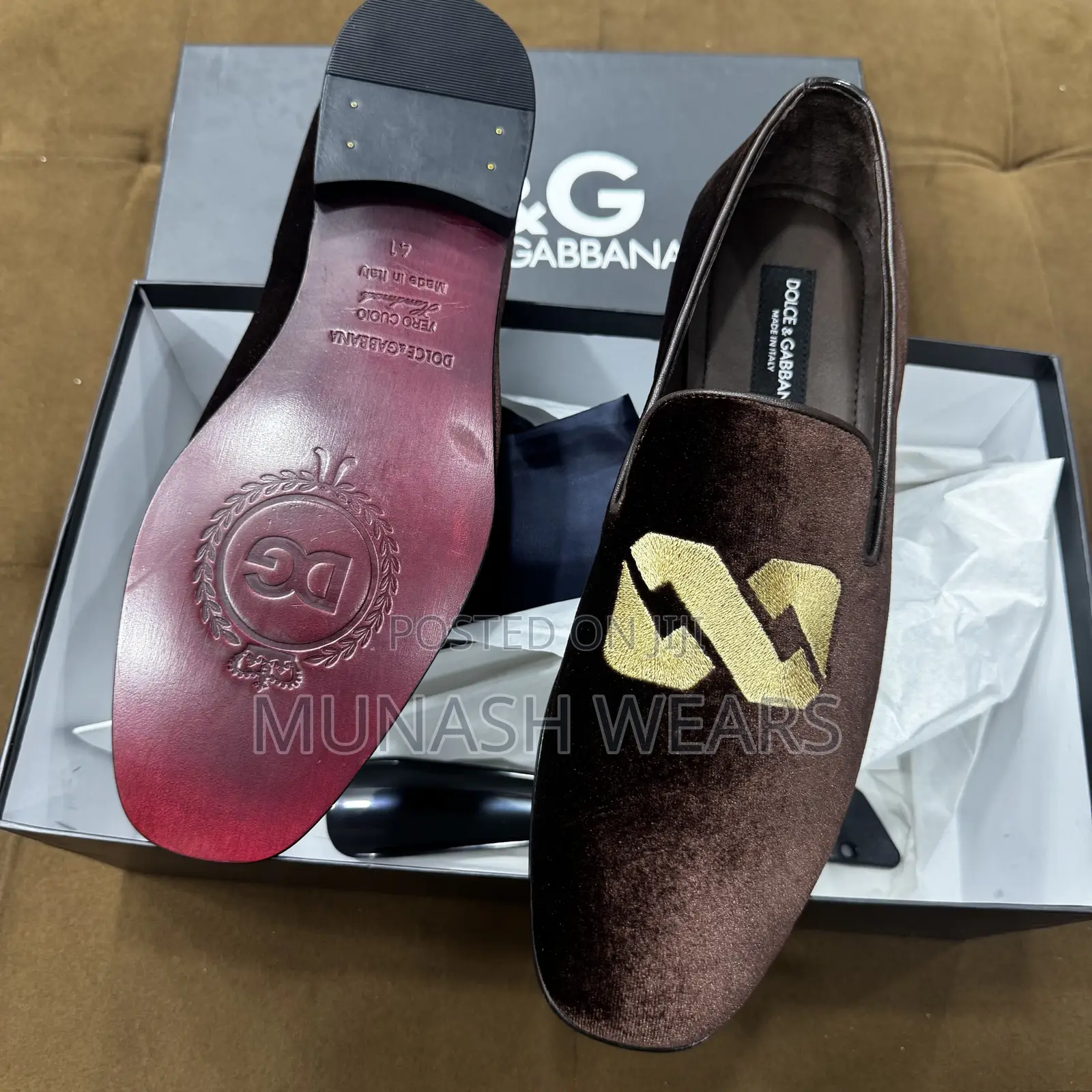 Italian Dolce Gabbana Brown Velvet 40-46 Available