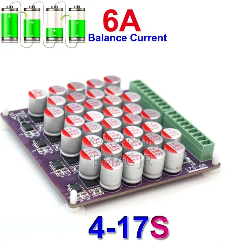 6a Active Equalizer Balancing Board Designed for 17s Lithium Battery