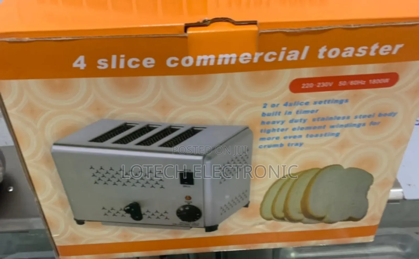 4 Slice Commercial Pop-Up Toaster