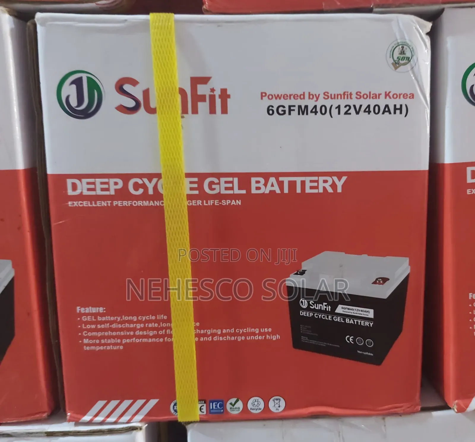 40ah Sunfit Deep Cycle Gel Battery | Maintenance Free