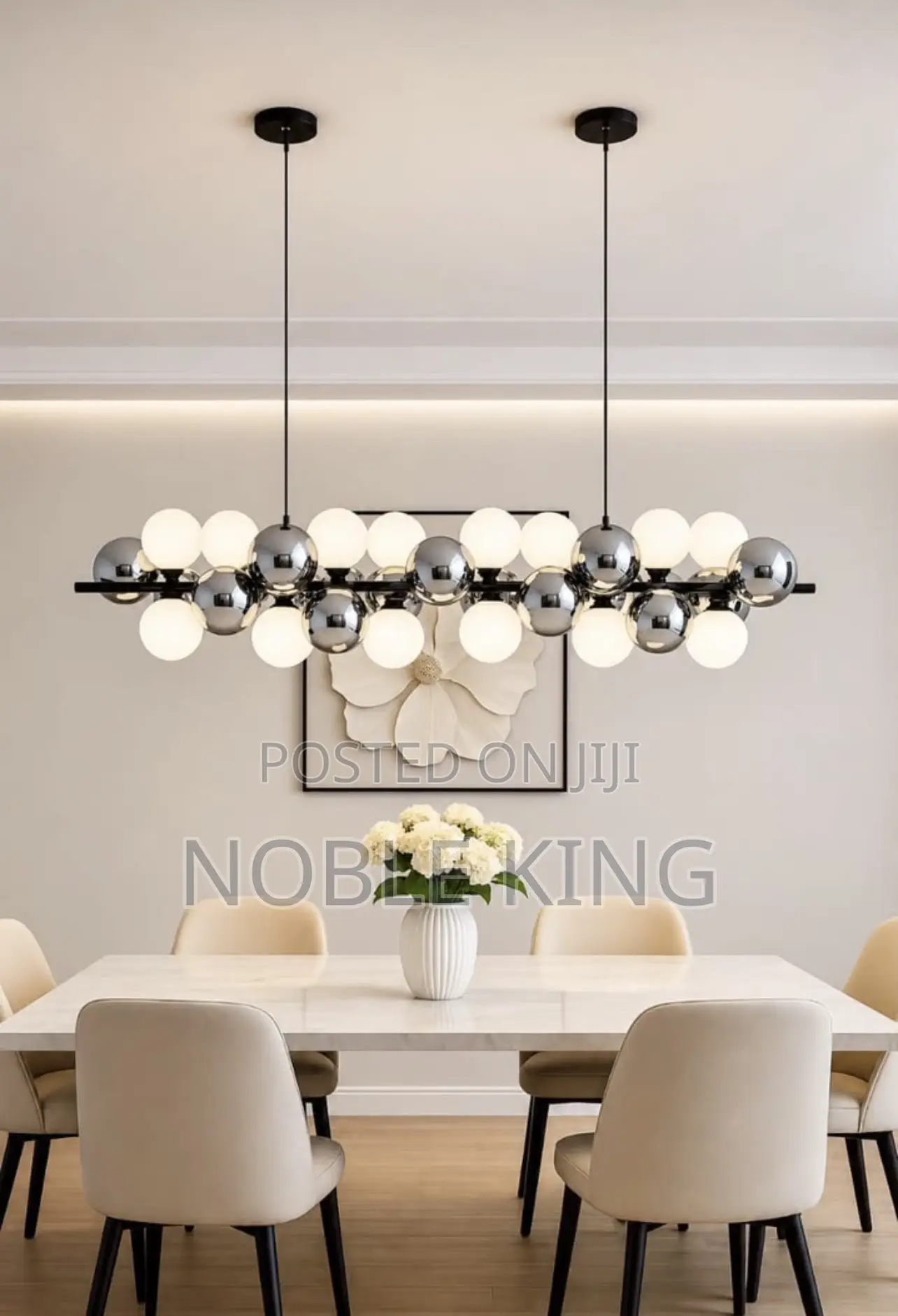 Modern Home Decor Glass Ball Chandelier Dimmable for Living Room