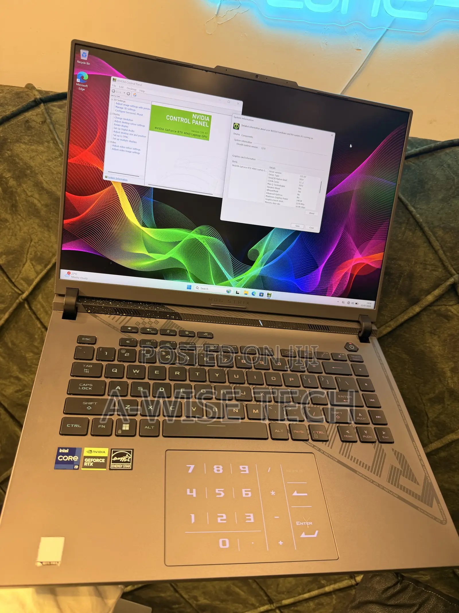 Laptop Asus ROG Strix G16 16GB Intel Core i9 SSD 1T