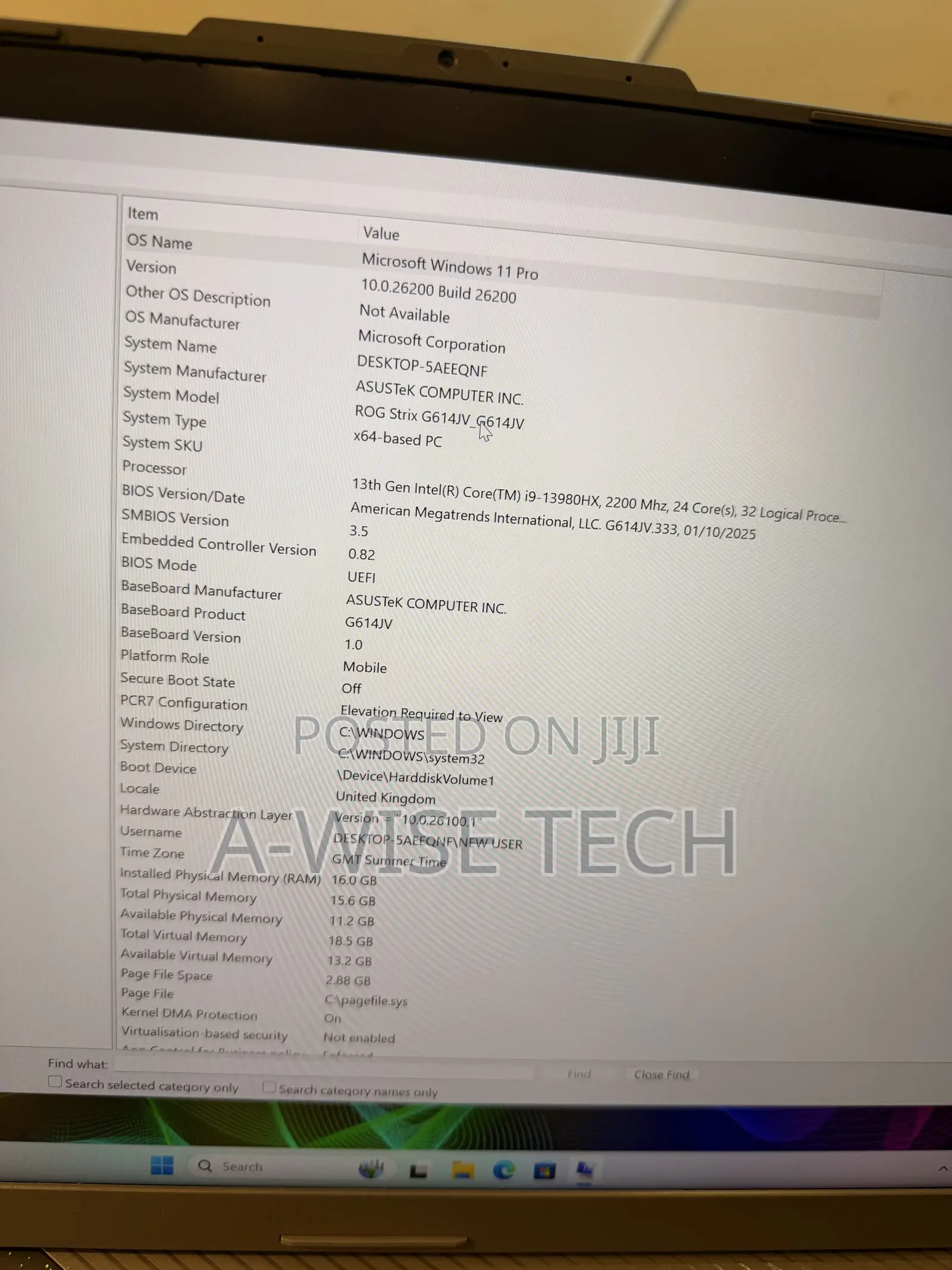 Laptop Asus ROG Strix G16 16GB Intel Core i9 SSD 1T
