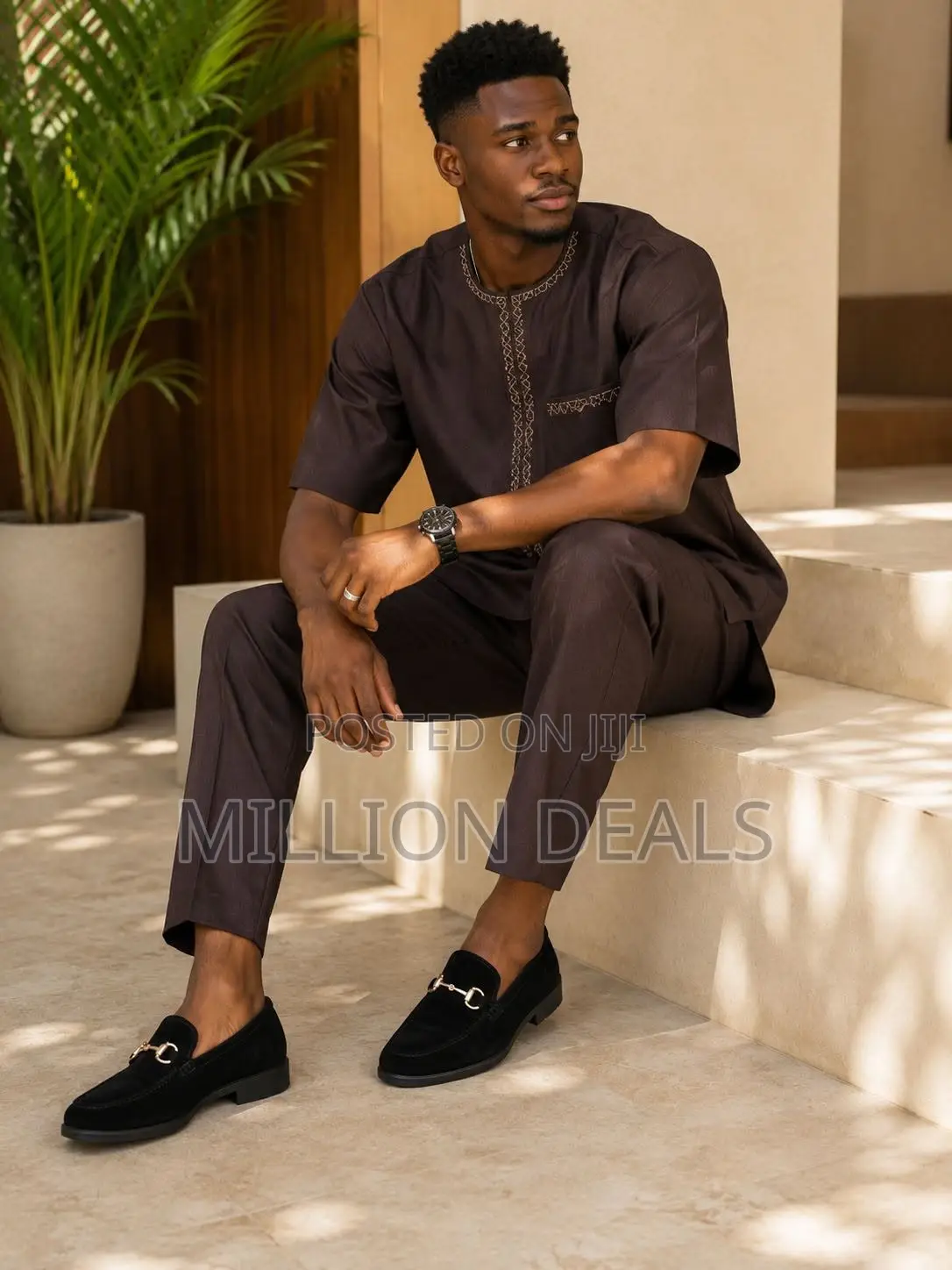 Suede Casual Black Men's Shoes