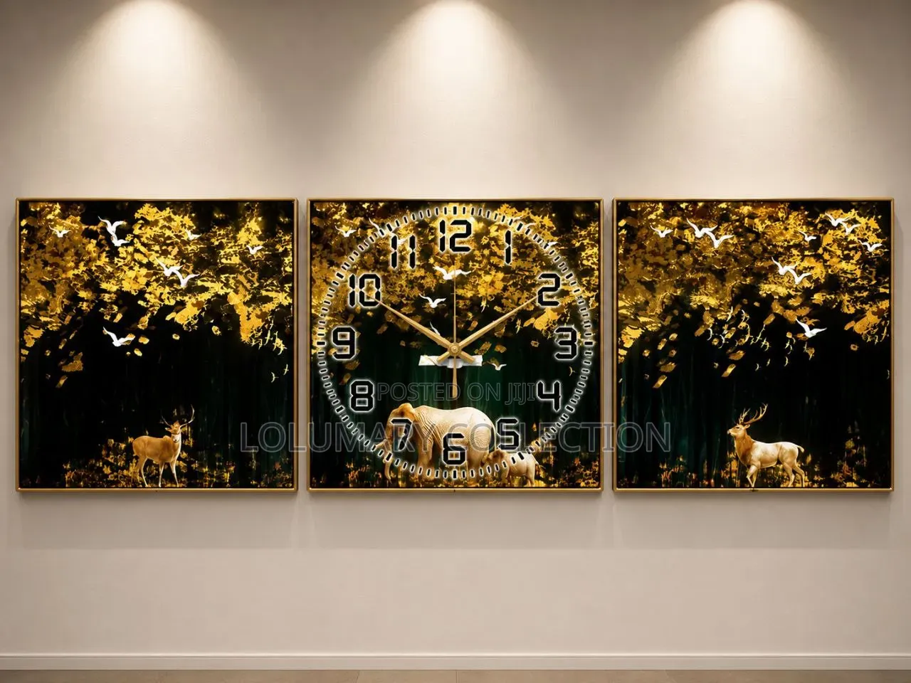 3-in-1 Decorative Wall Clock Modern Home Living Room Decor