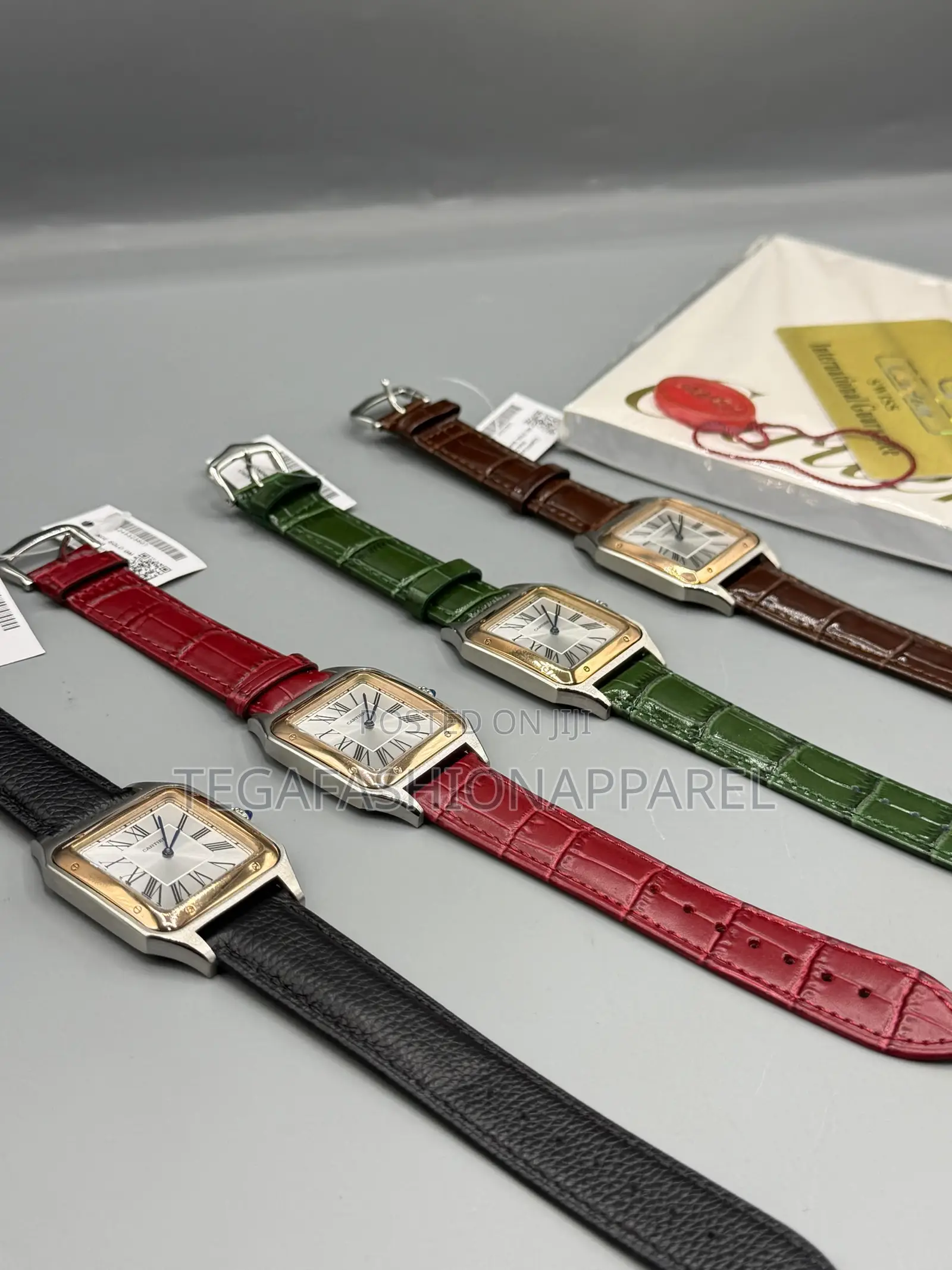 Cartier Santos Ultra Slim Leather Strap Watch