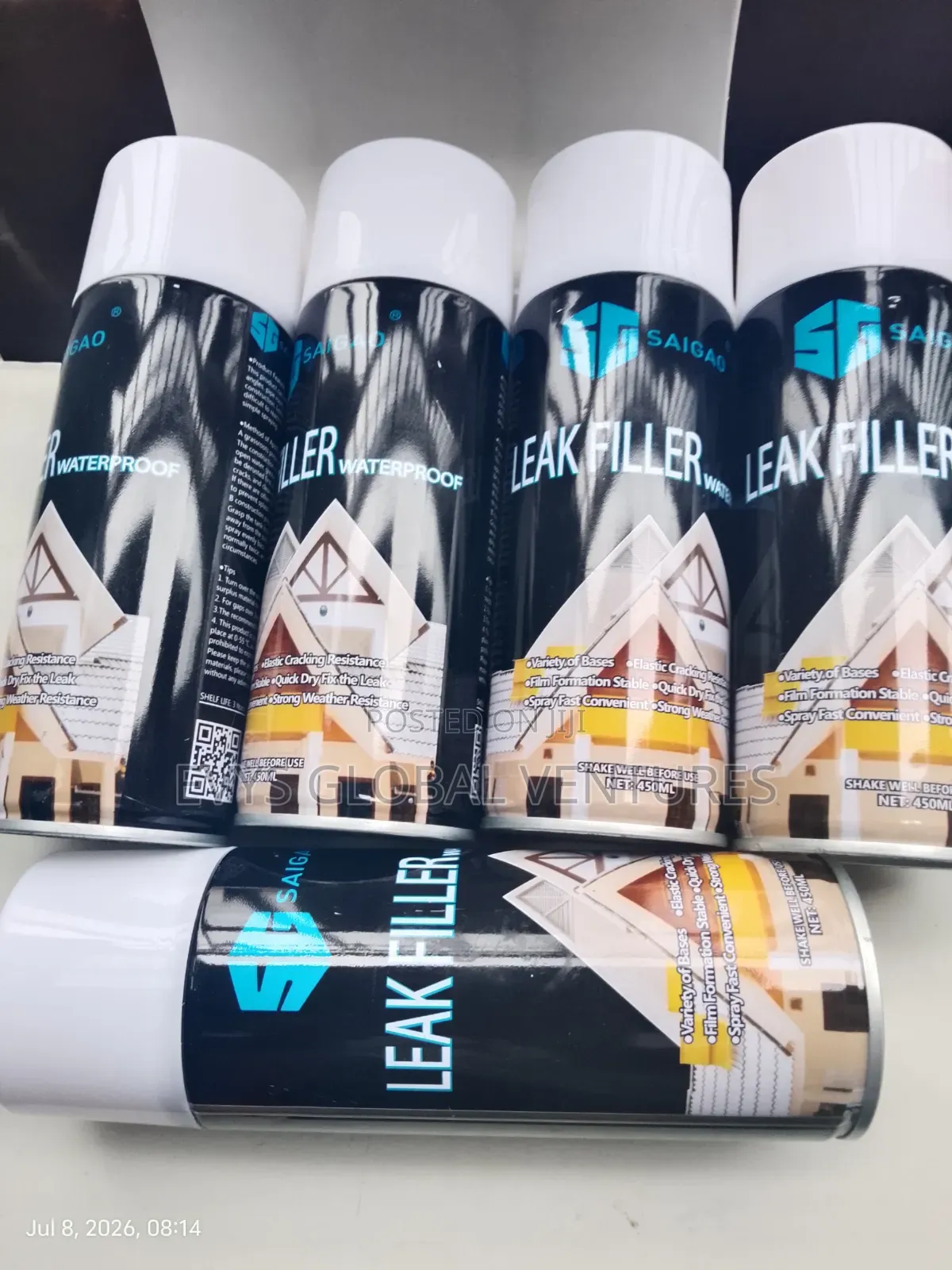 Leaking Roof and Cracked Walls Filler - Black