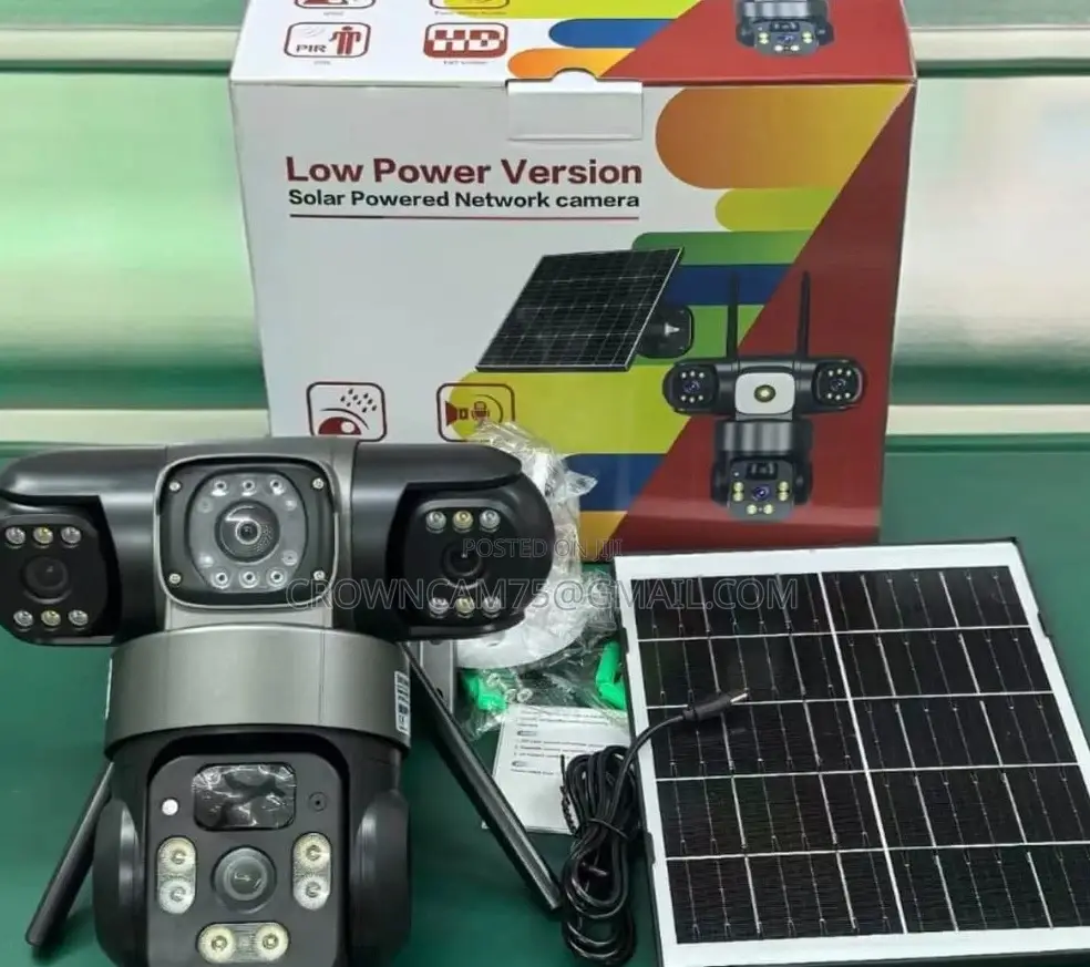 V380 12mp Triple Lens PTZ Solar Camera