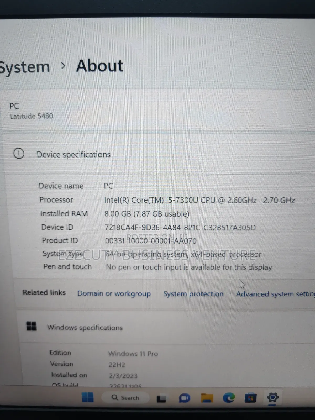 Laptop Dell Latitude 5480 8GB Intel Core i5 SSD 256GB