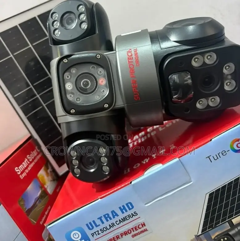 T30 V380 4g Triple Lens PTZ Solar Camera 3screem Auto Rotating Big