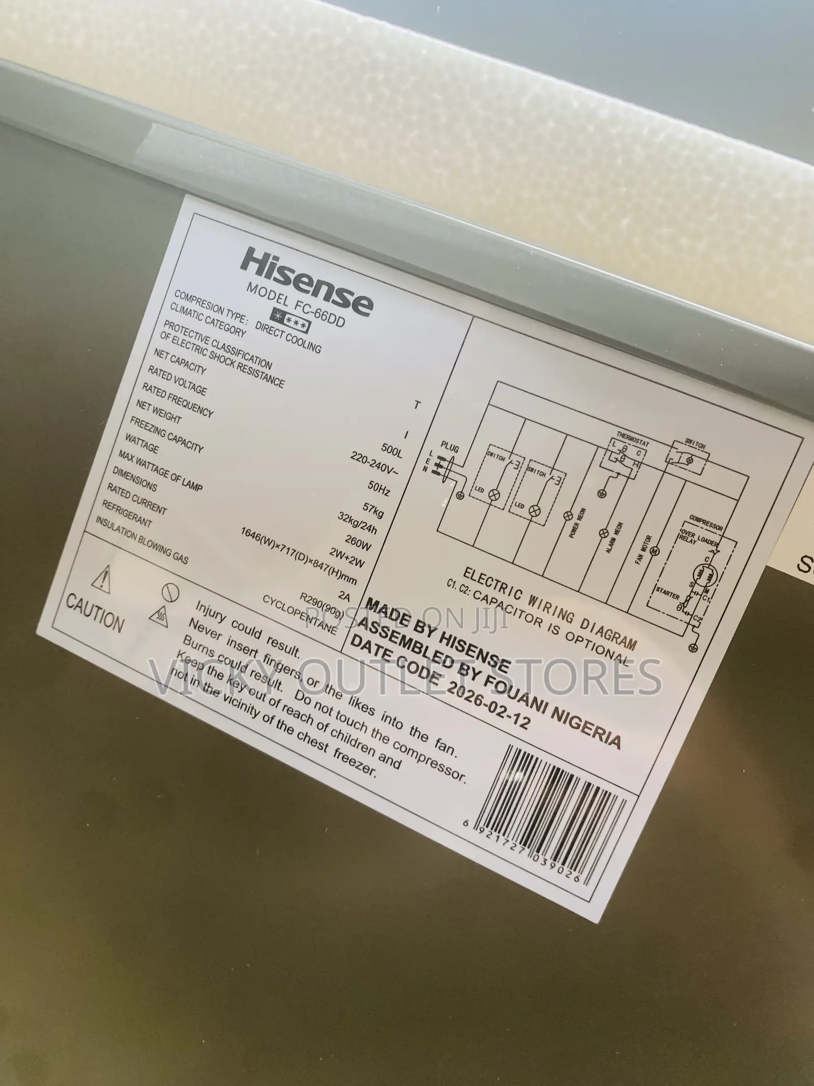 Hisense 500liters Double Chest Freezer