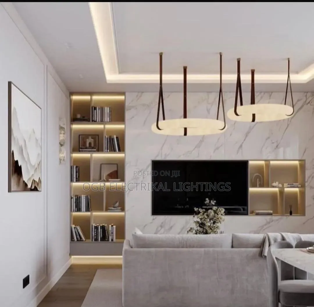 Retro Real Marble Pendant Light