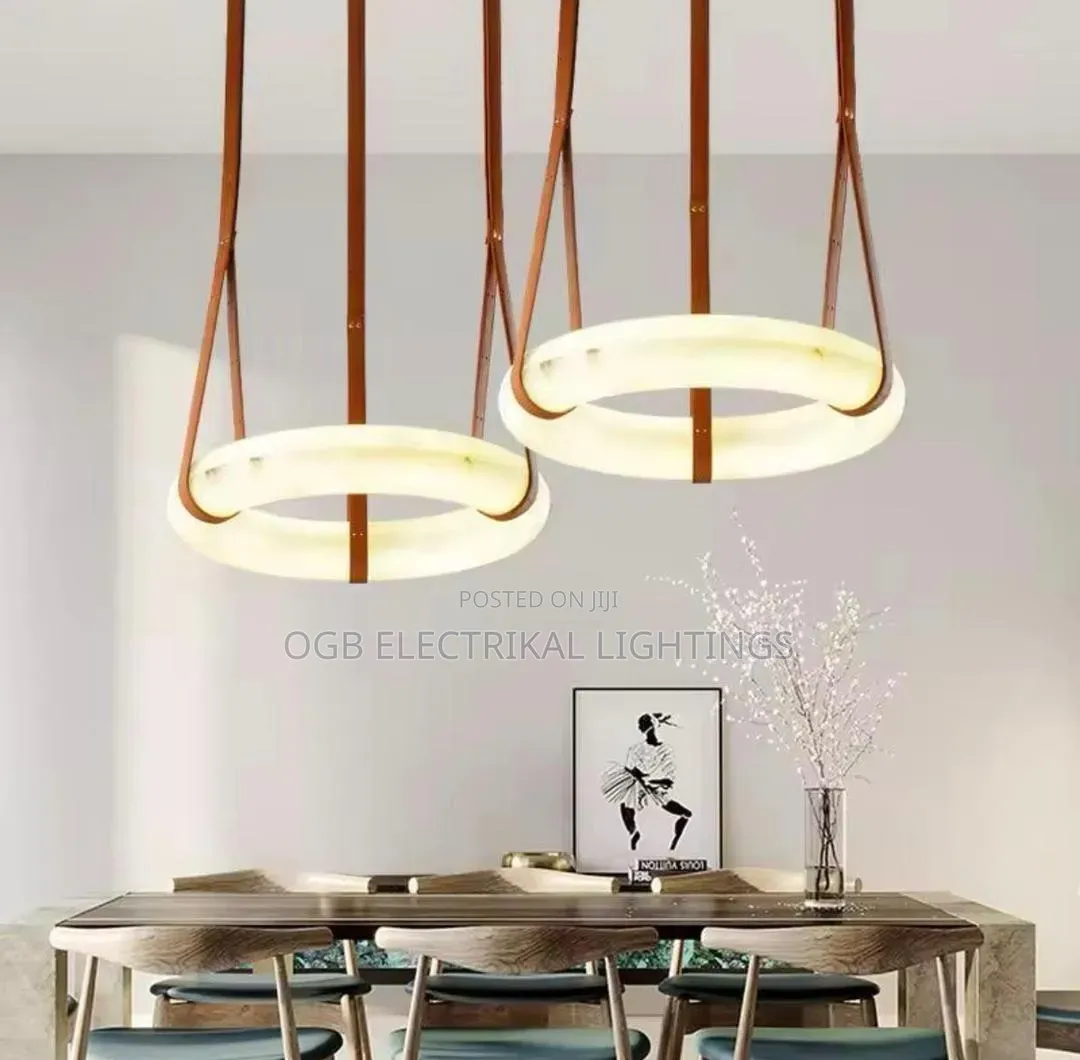 Retro Real Marble Pendant Light