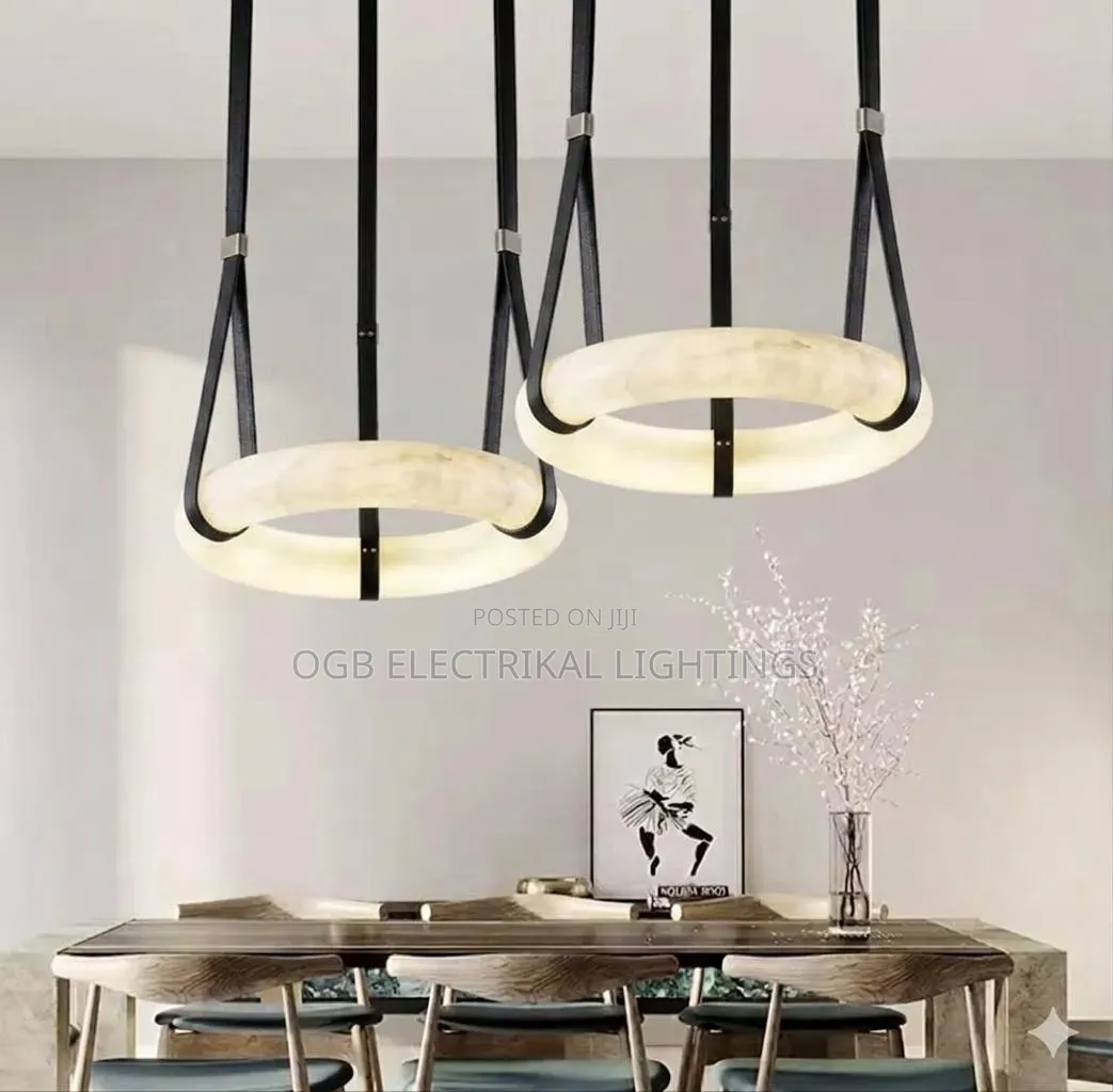 Retro Real Marble Pendant Light
