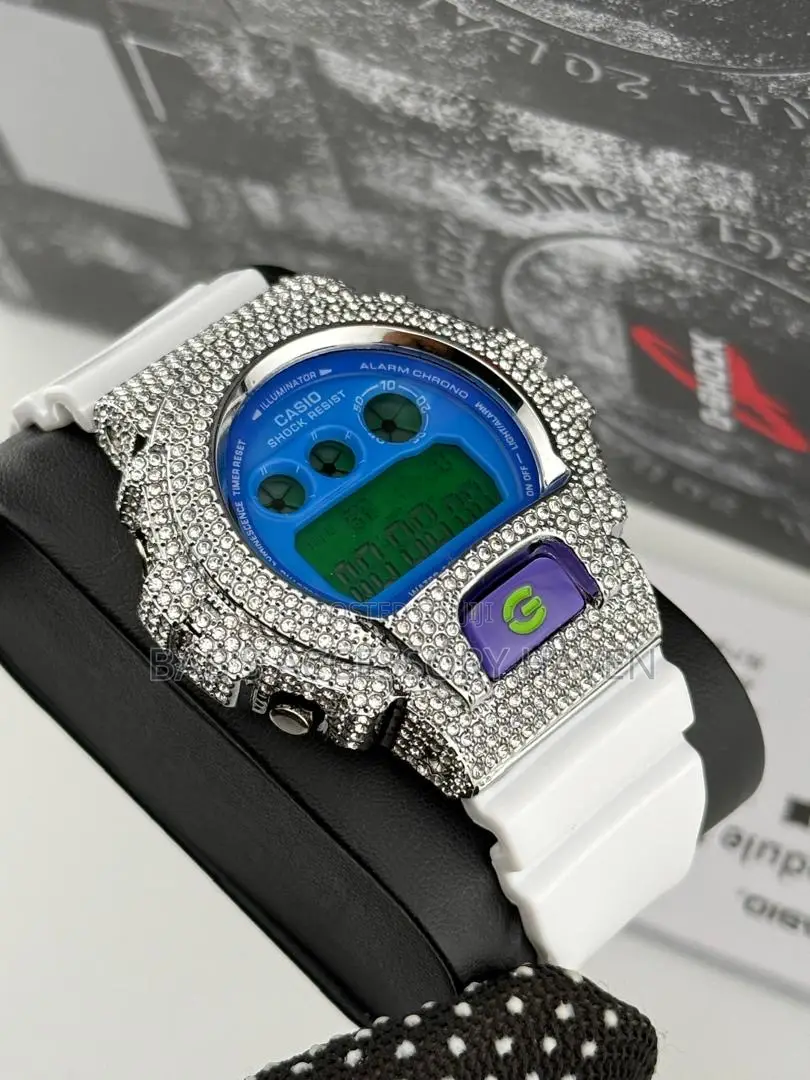 Luxury Fully Iced Casio G-Shock Men's Digital Watch