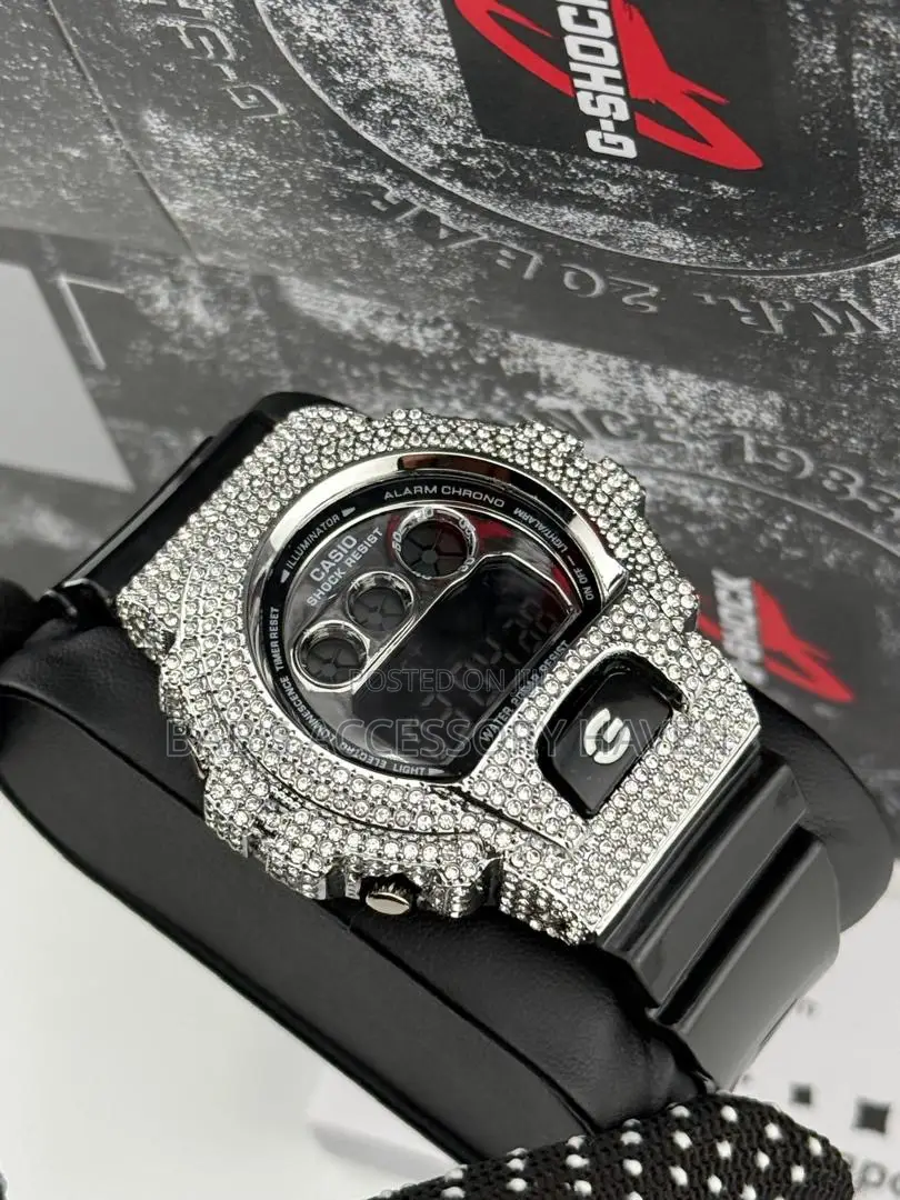 Luxury Fully Iced Casio G-Shock Men's Digital Watch
