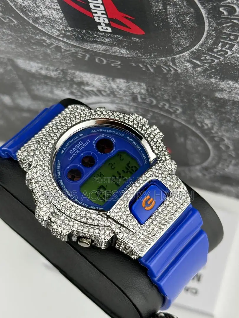Luxury Fully Iced Casio G-Shock Men's Digital Watch
