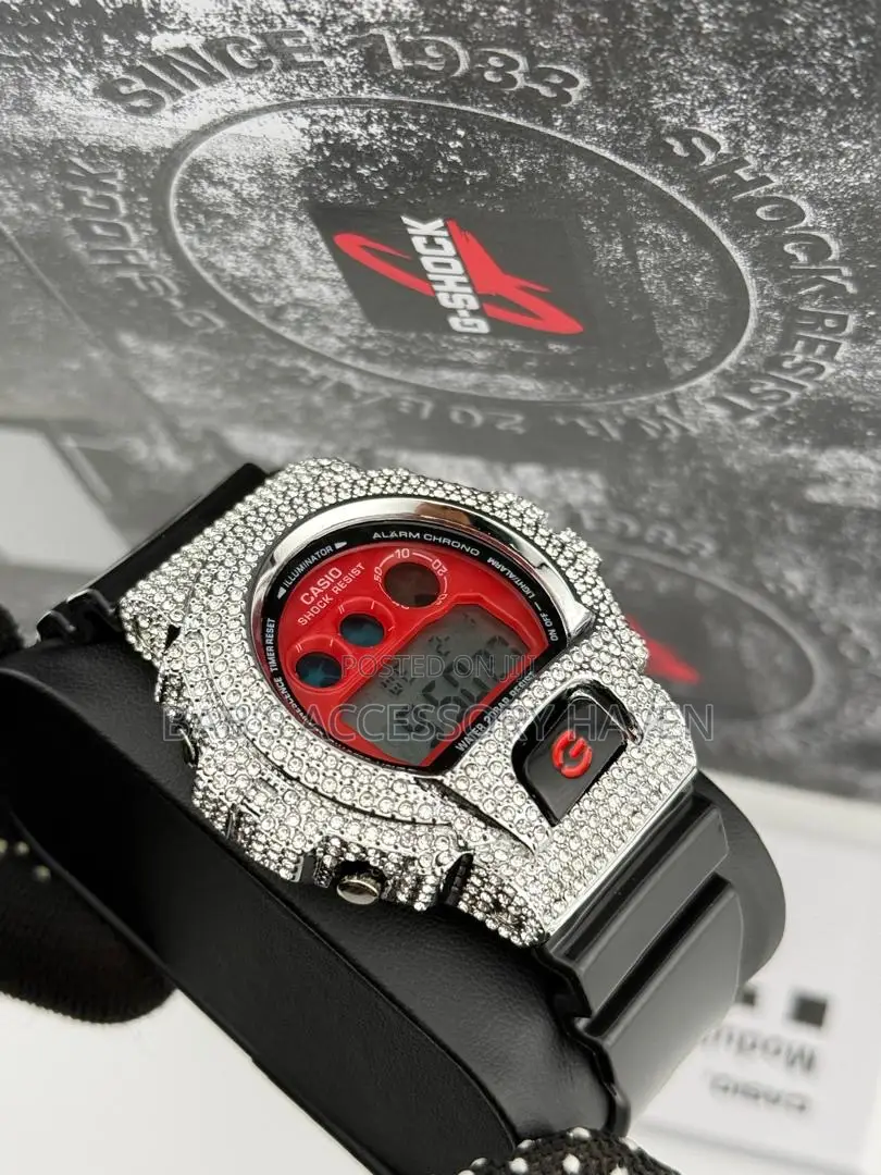 Luxury Fully Iced Casio G-Shock Men's Digital Watch