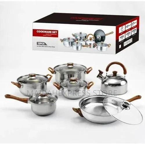 12-Piece Stainless Steel Cookware Set 2st7