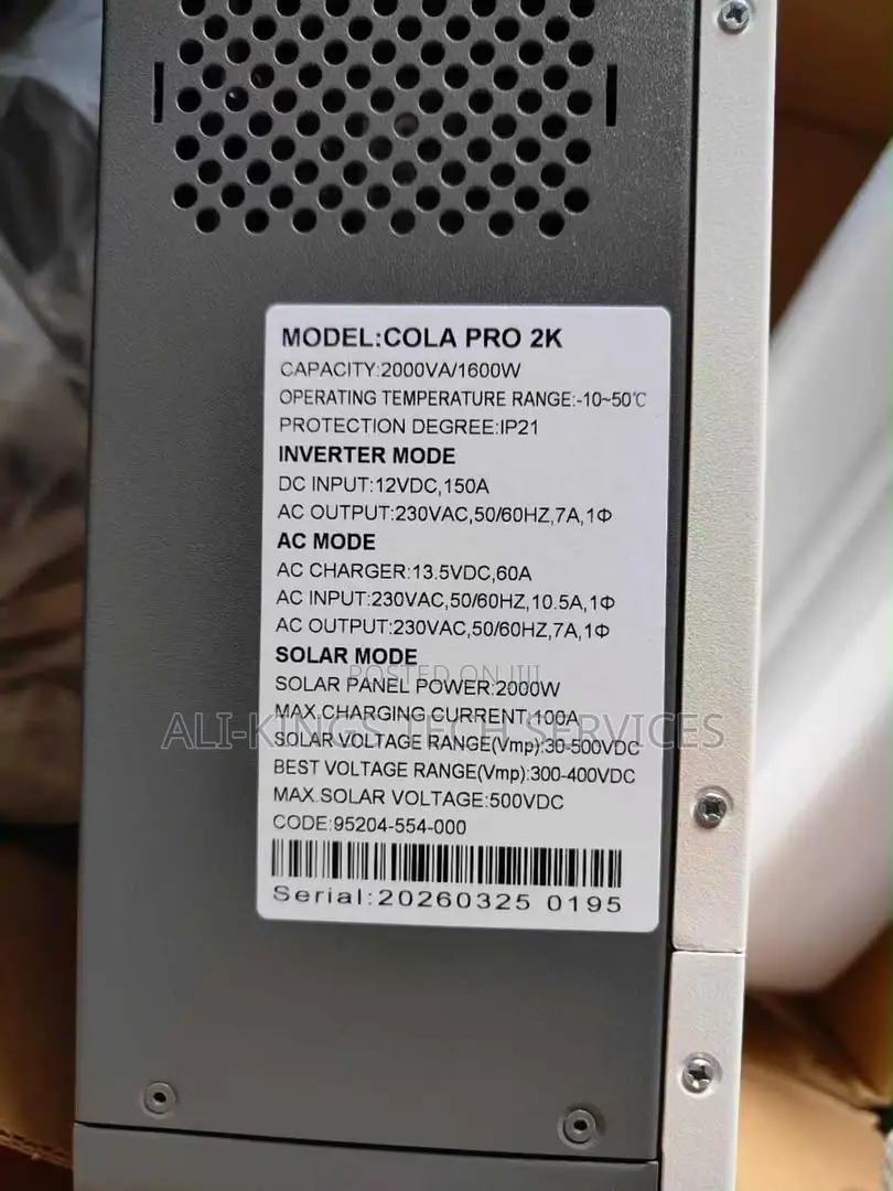 2kva Hybrid Cola Inverter