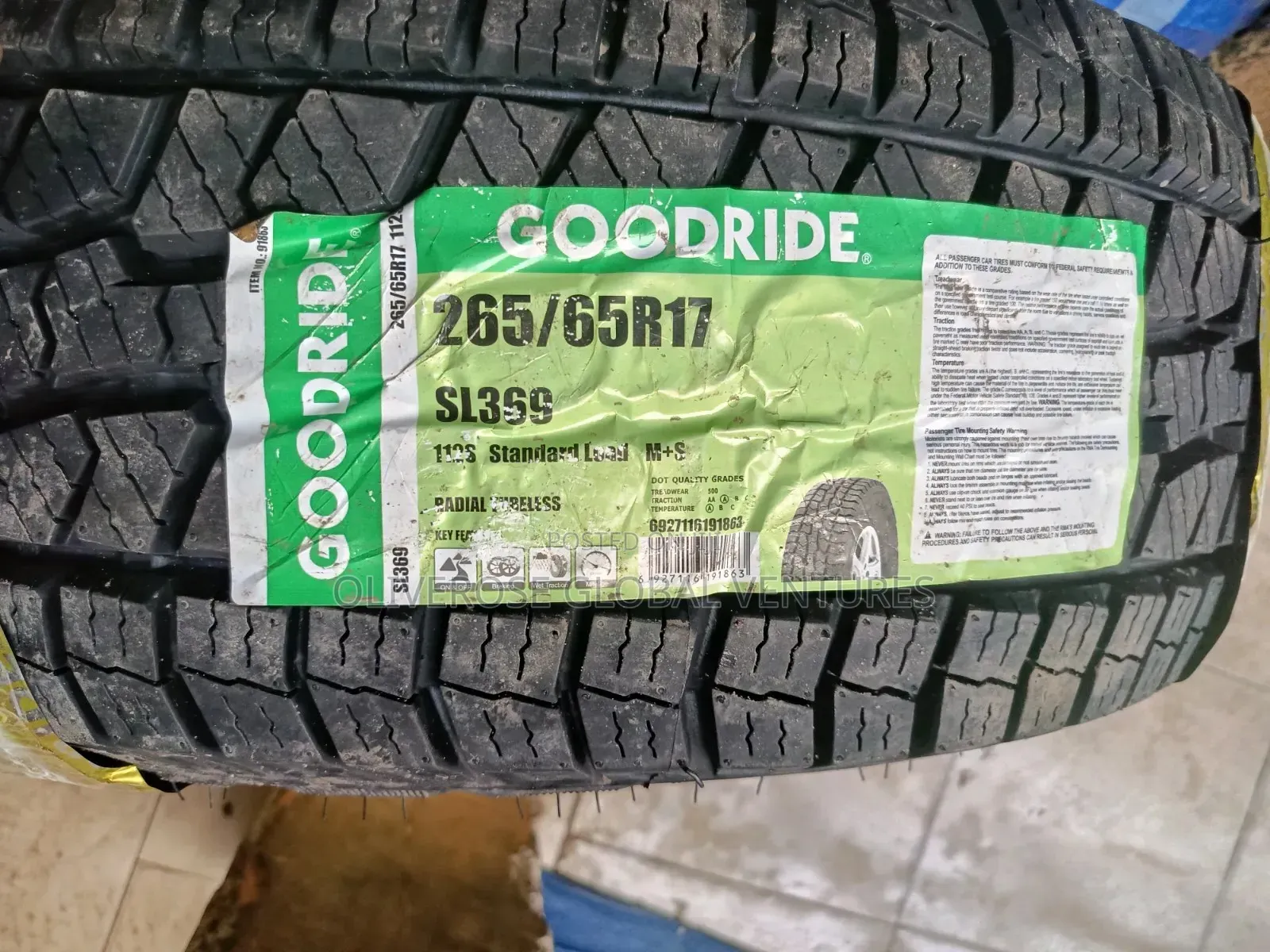 265/65/17 and 225/55/17 Tires for Prado, Highlander,Camry, Benz,Honda